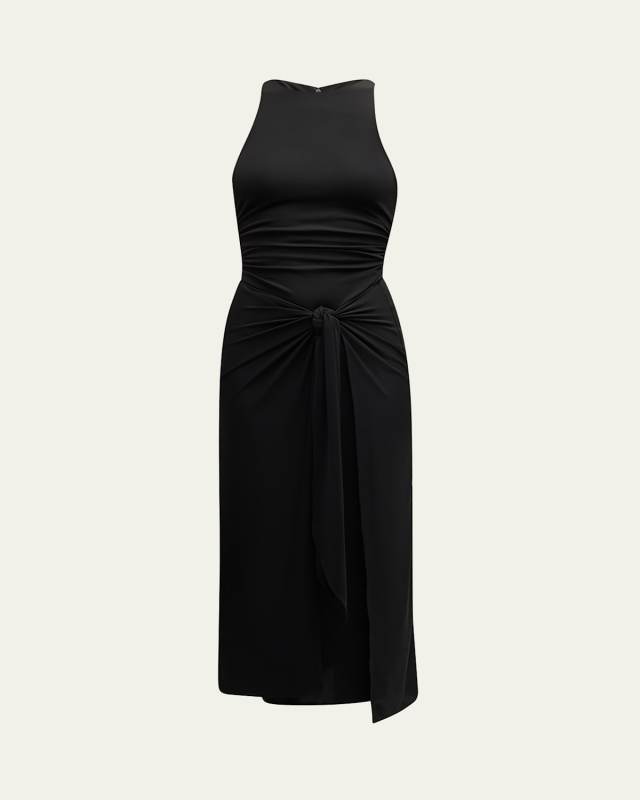 Andie Sleeveless Wrap-Skirt Midi Dress